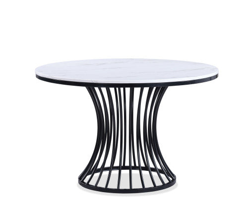 Hadley Faux Marble Round Table Leg