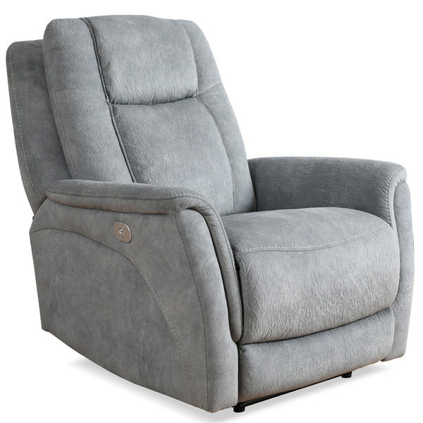 Linus - Power Reclining Sofa And Recliner - Hudson Gray