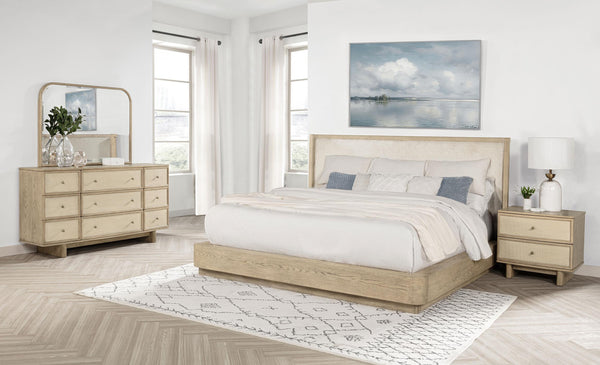 Kailani 4-piece Queen Bedroom Set Beige Oak