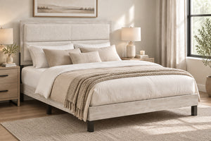 Trenton 54-inch Wood Queen Panel Bed Rustic Cream