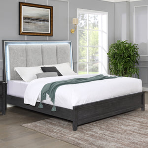Odessa - 6/6 King Bed - Dark Gray