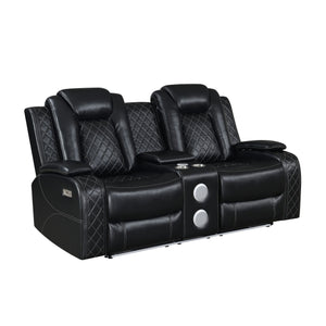 Orion II - Console Loveseat With Power Headrest & Footrest - Black