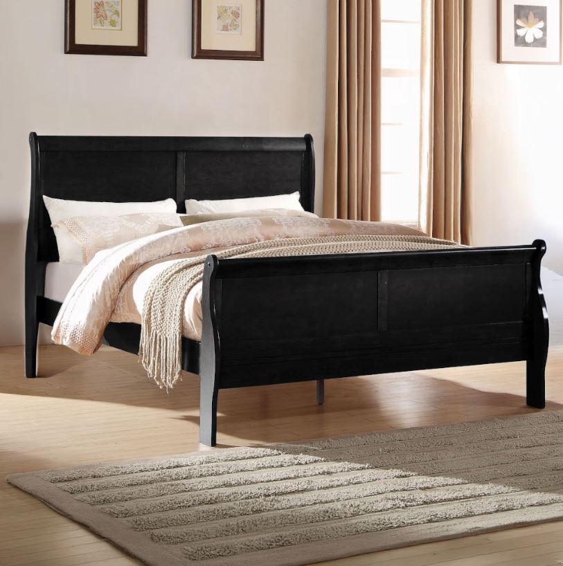 Louis Philippe - Eastern King Bed - Black