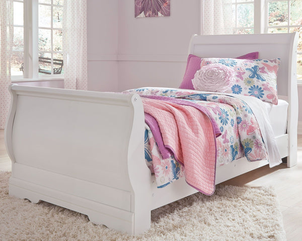 Anarasia - Cama trineo doble - Blanco