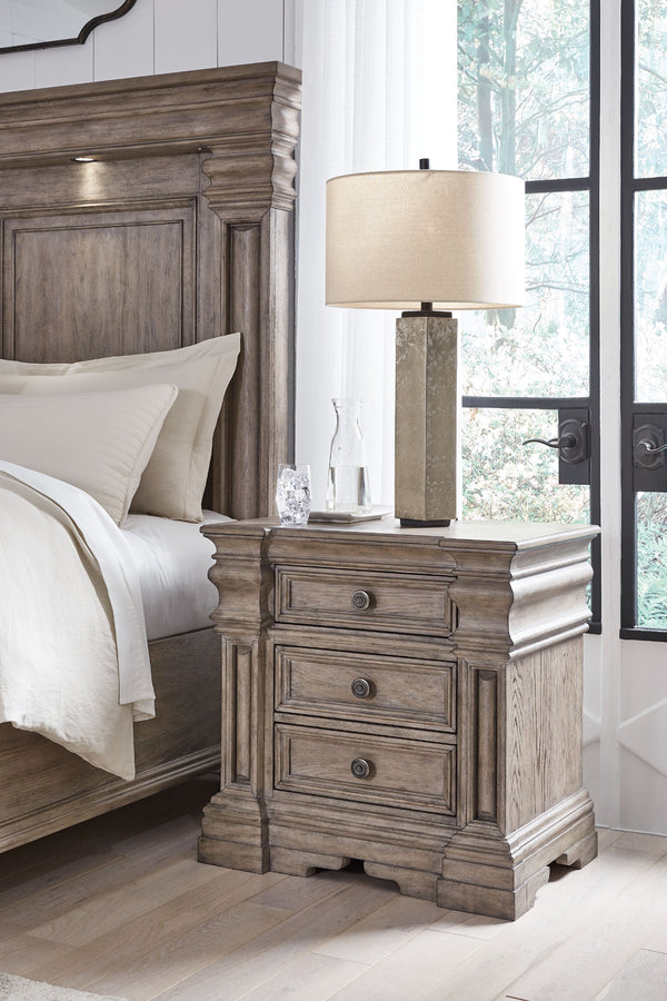  embodied by classic-inspired columns and a relaxed grayish brown finish. Casually cool drawers with inset framed fronts are packed with a