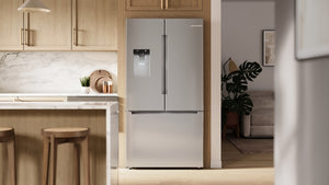 100 Series, French Door Bottom Mount Refrigerator, 36'', Stainless steel (with anti-fingerprint), Total No Frost