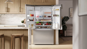 100 Series, French Door Bottom Mount Refrigerator, 36'', Stainless steel (with anti-fingerprint), Total No Frost