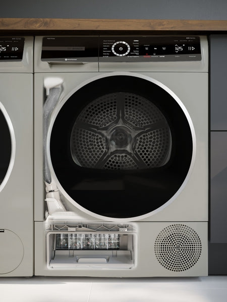 800 Series, Heat Pump Dryer, Pearl Steel