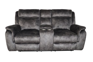 Park City - Console Loveseat With Power Footrest - Slate