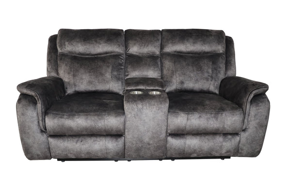 Park City - Console Loveseat With Power Footrest - Slate