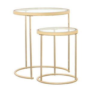  these round tables provide both convenience and modern elegance. The clean