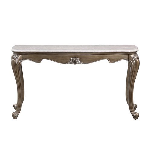 KD Legs Marble Table Top Thickness: 25mm<br/><br/><b>Product Features</b><ul><li>Scrolled ornamental details</li><li>Queen Anne Legs</li><li>Curved Apron</li><li>Marble Top</li><li>Gold Trim Accent</li><li>Case: 1Pc/1Ctn</li><li>Finish: Marble Top & Expre