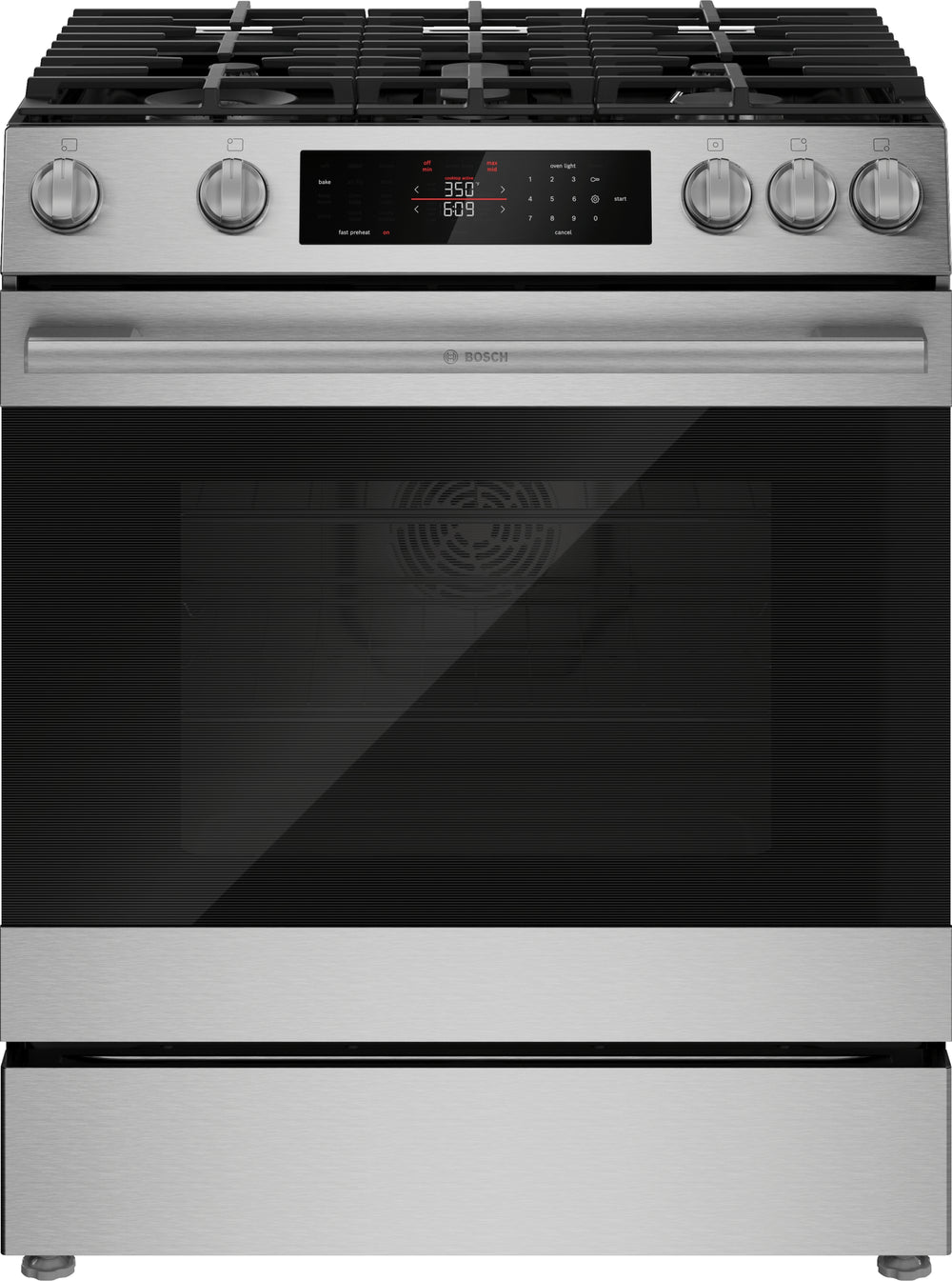 300 Series, Slide-in Gas Range, Stainless Steel