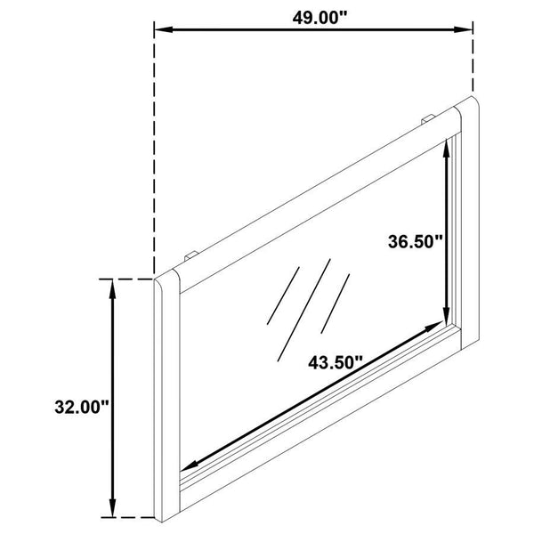 Maderia - Dresser Mirror - Walnut