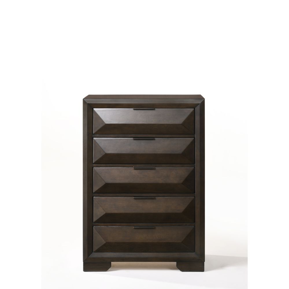 5 Drw Drawer: Beveled Fronts, Glide Center Metal (Kenlin Glide, Ext. 8-"), Dovetail English Front & Back, Felt-Lined Top Drawer Only, Safety Stop Included, Manual Close, Hardware: Finger Pull (Single) CONSTRUCTION: Wooden Case Good with Wood Veneer Q&A] C