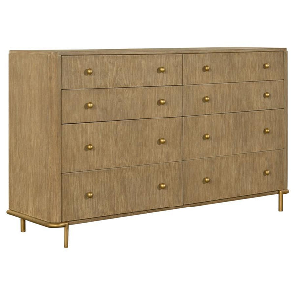 Arini - 5 Piece Queen Bedroom Set - Cream And Sand Wash