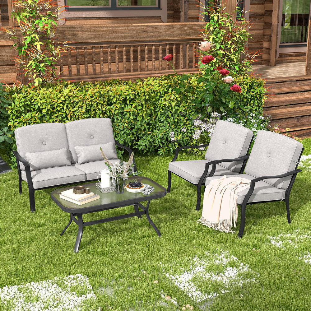 Ergonomic seat effectively relieves your fatigue <br>Soft seat and back cushions offer endless comfort <br>Smooth zippers make cushion covers easy to detach and wash <br>Fixing buckles to keep the cushions in the right place <br>Heavy-duty metal frame for