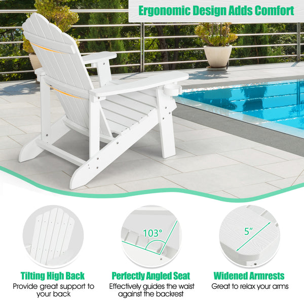 Selected HIPS and HDPE materials for weather resistance and fade resistance<br>Both materials require minimal maintenance  just clean them with water or soap<br>Ergonomic design with spacious seats and slop backrests for ultimate comfort<br>Both Adirondac