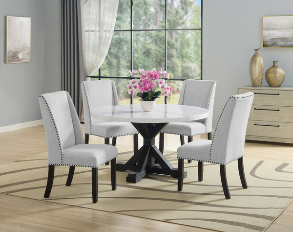 Varley - 5 Piece Dining Room Set - White / Gray