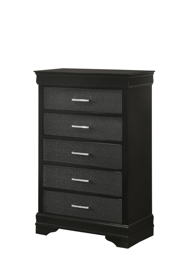 Amalia - Queen 5 Piece Bedroom Set - Black