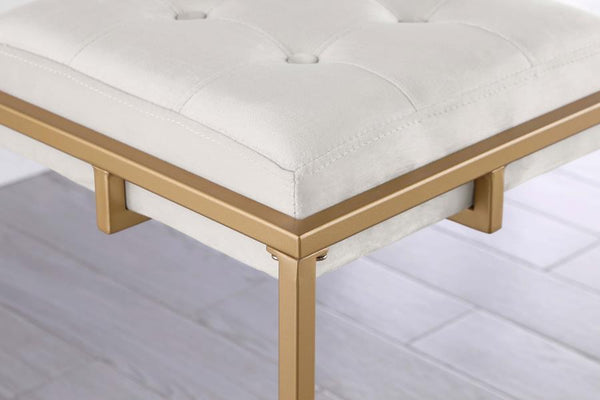 Nadia - Upholstered Backless Bar Stool (Set of 2) - Beige