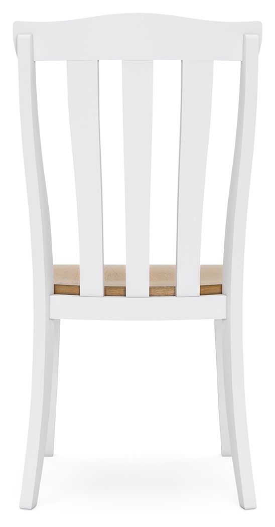 Ashbryn - White / Natural - Dining Room Side Chair (Set of 2)