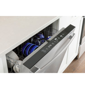 GE® ENERGY STAR® Top Control Hybrid Tub Dishwasher with Third Rack, Bottle Jets, Dry Boost & 50 dBA