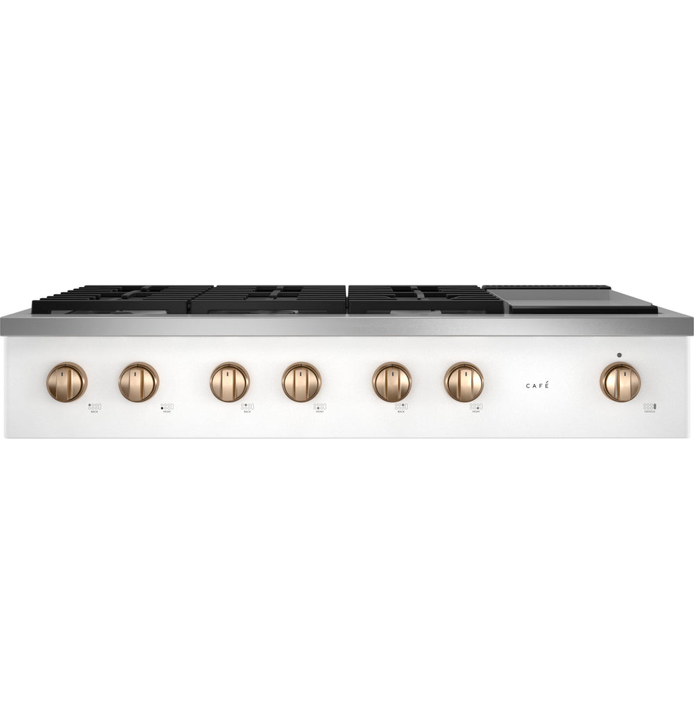 Café™ 48" Commercial-Style Gas Rangetop with 6 Burners and Integrated Griddle (Natural Gas)