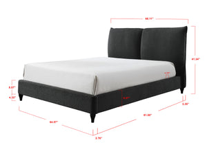 Jenn - King 2 Piece Bedroom Set - Charcoal