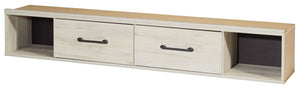 Cambeck - Whitewash - King Panel Bed with 4 Storage Drawers