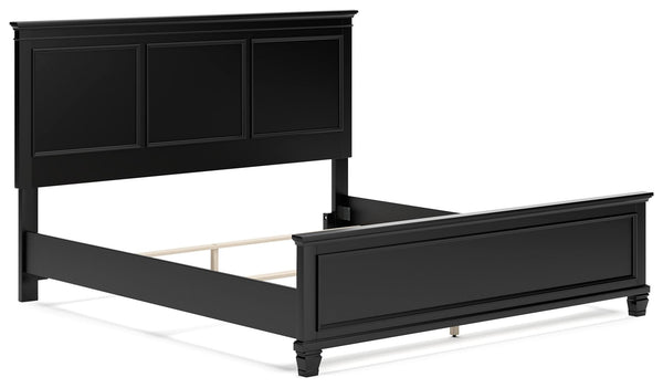 Lanolee - Black - King Panel Bed