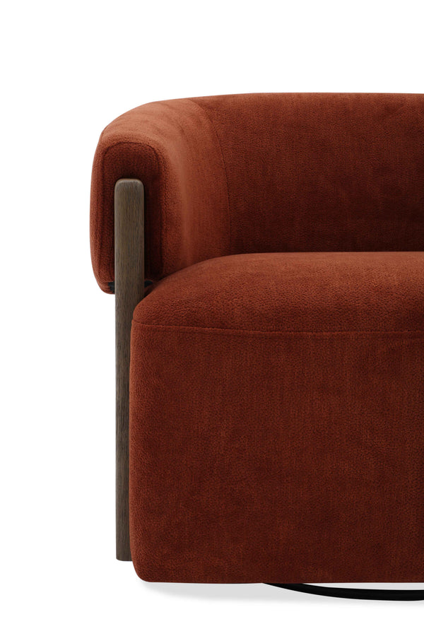 Finley - Swivel Accent Chair - Island Rust