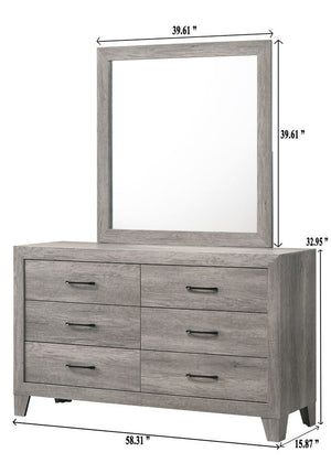 Hopkins - Full 4 Piece Bedroom Set - Gray