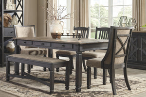 Tyler Creek - Black / Gray - Rectangular Dining Room Table
