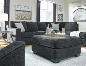  the decidedly contemporary profile is enhanced with plump cushioning and a chenille-feel upholstery