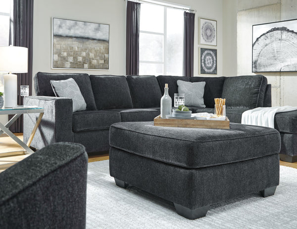  the decidedly contemporary profile is enhanced with plump cushioning and a chenille-feel upholstery