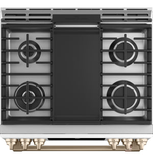 Café™ 30" Smart Slide-In, Front-Control, Gas Range with Convection Oven