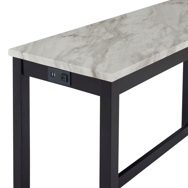 Celeste - 4 Piece Dining Set (Theater Bar Table & 3 Stools) - Gray