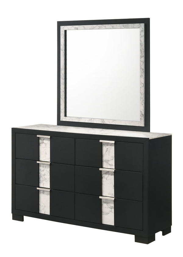 Rangley - Dresser And Mirror - Black
