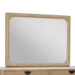 Escape - Bedroom Queen Panel Bed 2 Nightstands And Dresser With Mirror - Glazed Natural Oak