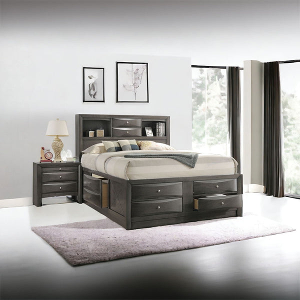 Ireland - Queen Bed - Gray Oak