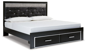 Kaydell - Black - King Uph Storage Bed - 9 Pc. - Dresser