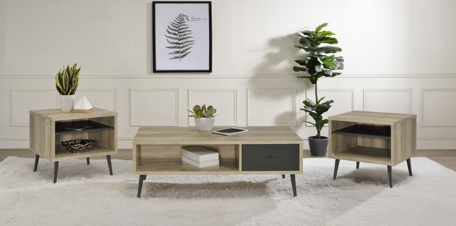 Welsh - 3 Piece Coffee And End Table Set - Distressed Pine