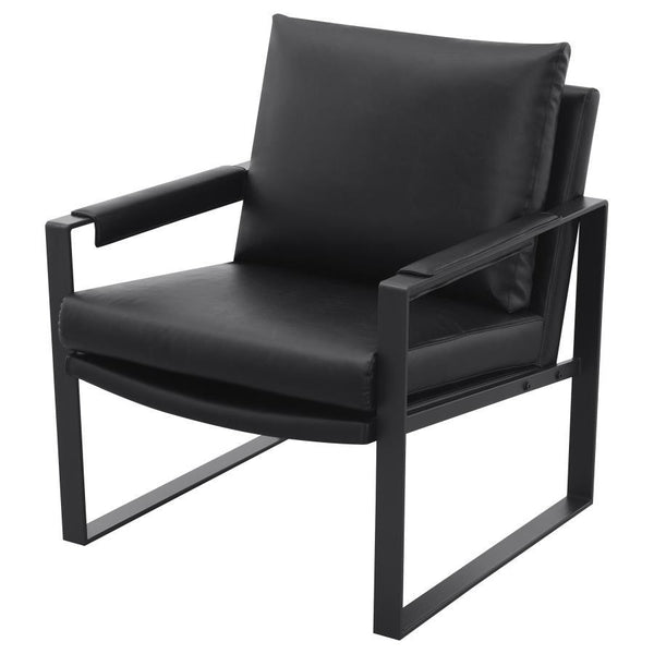 Rosalind - Upholstered Track Arm Accent Chair - Black