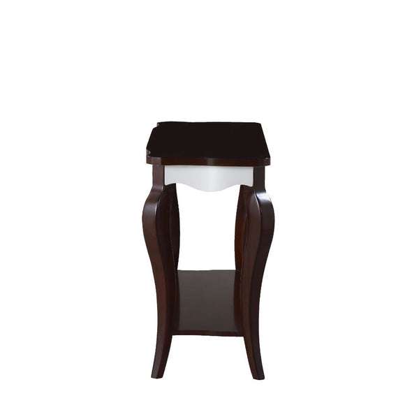  Rectangular Leg Sofa Table â€¢ NO Storage (Open Base) â€¢â€¢ CONSTRUCTION â€¢â€¢ Wood Top & Scrolled Apron: Walnut Top & White Apron (Fixed Top) â€¢ Wood Cabriole Leg: Walnut Finish â€¢<br/><br/><b>Product Features</b><ul><li>Case: 1Pc/1Ctn</li><li>Fi