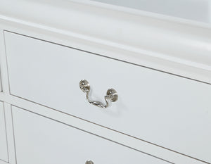 Louis Philip - King 5 Piece Bedroom Set - White