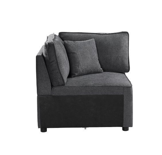  this sectional sofa offers you optimal flexibility. It features tight seat and loose back cushion all in soft 