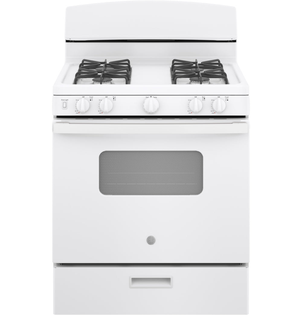 GE® 30" Free-Standing Front Control Gas Range