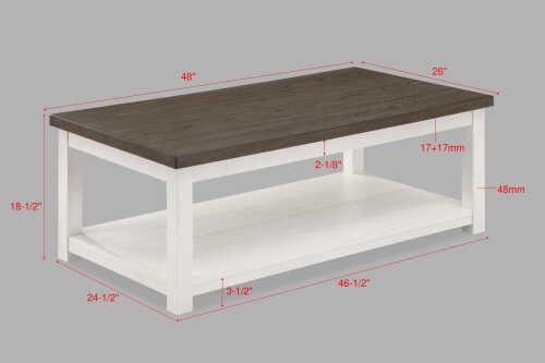 Dakota Coffee Table With Casters