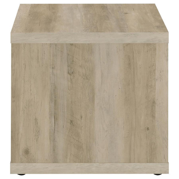 Frisco - Square Engineered Wood Side End Table - Distressed Pine